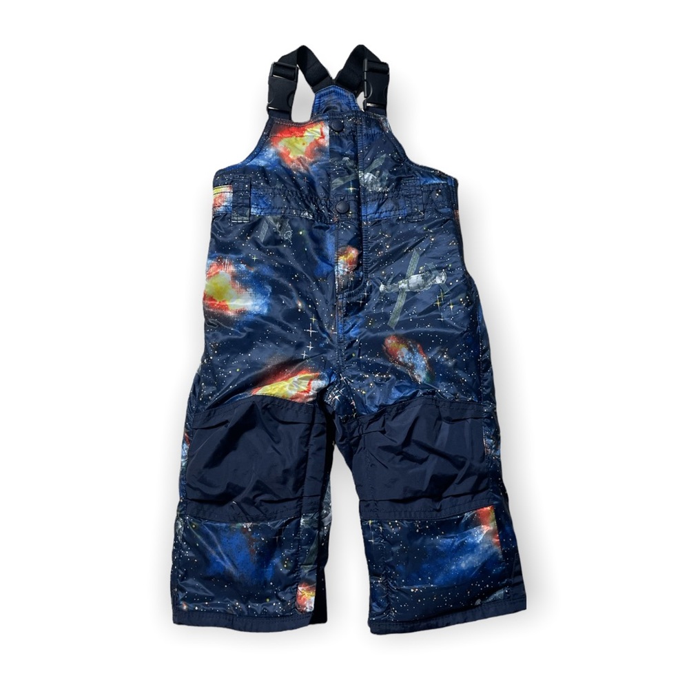 Baby Gap Astronaut Space Galaxy Navy Blue Black Overall Snowpants - Picture 2 of 8